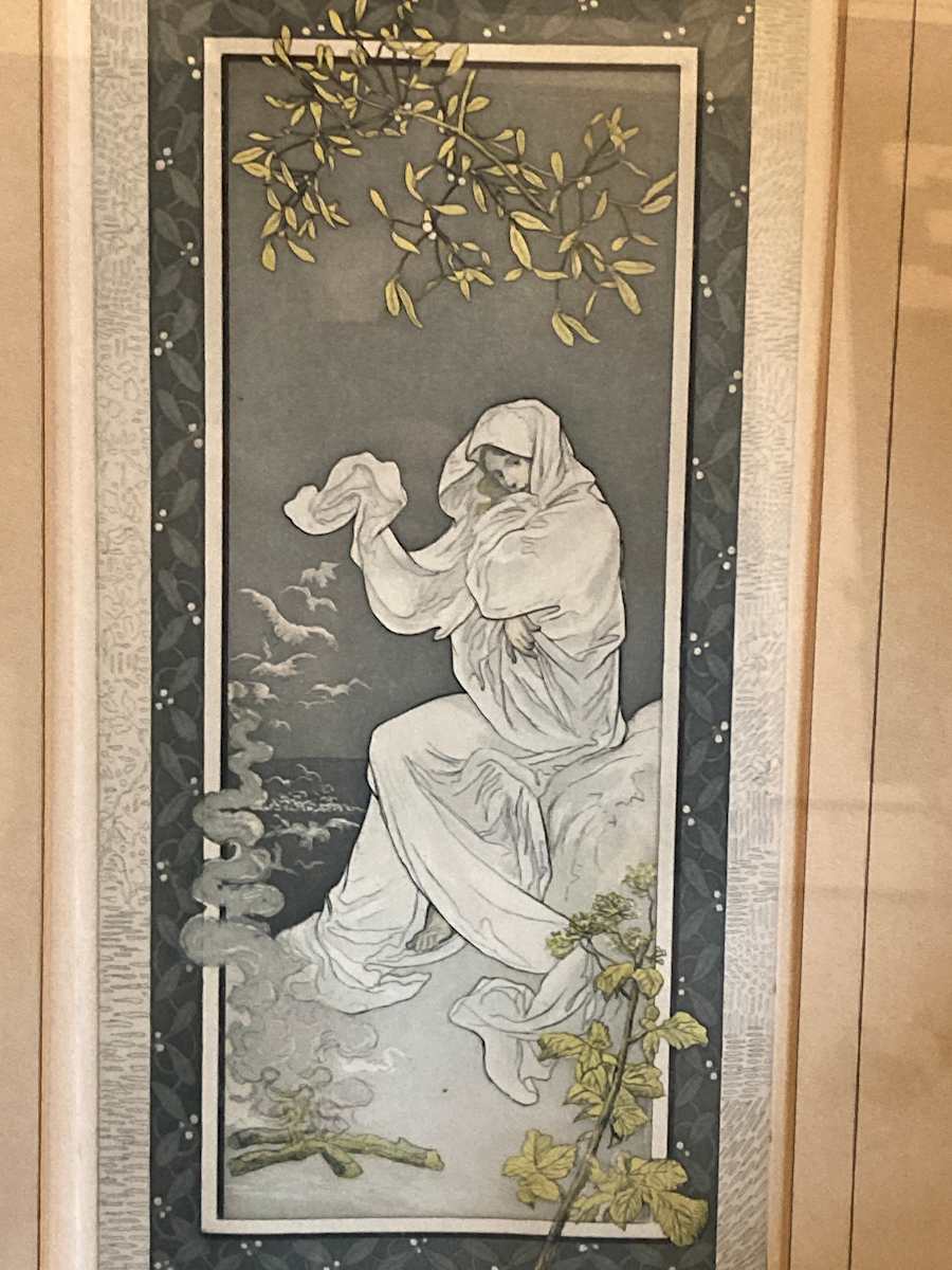 Art Nouveau season Winter woman 