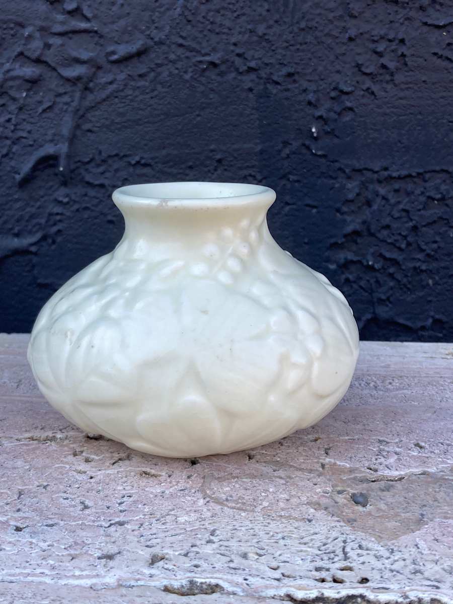 Rookwood white clover vase 