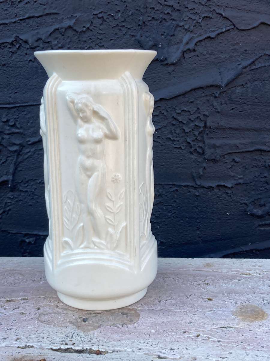 Art Nouveau Czechoslovakian art pottery vase 