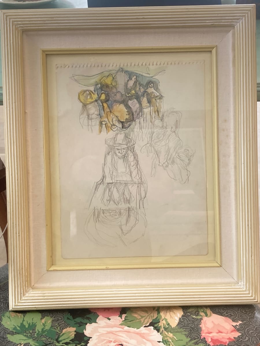 Framed original water color sketch by James Quentin Young 