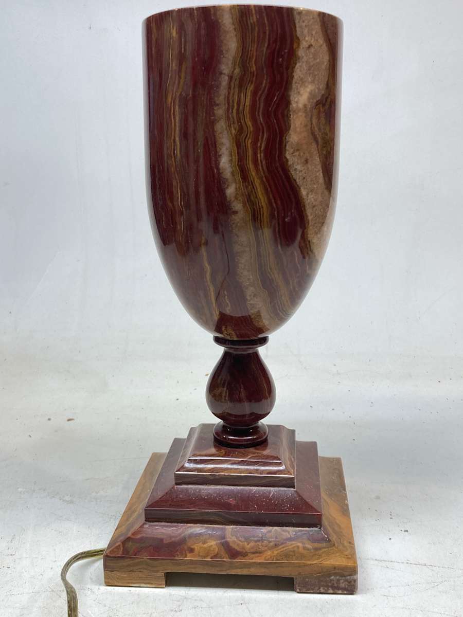 Marble torchiere table lamp 