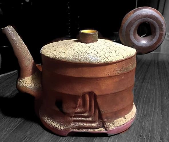 Fantastic studio art pottery teapot 