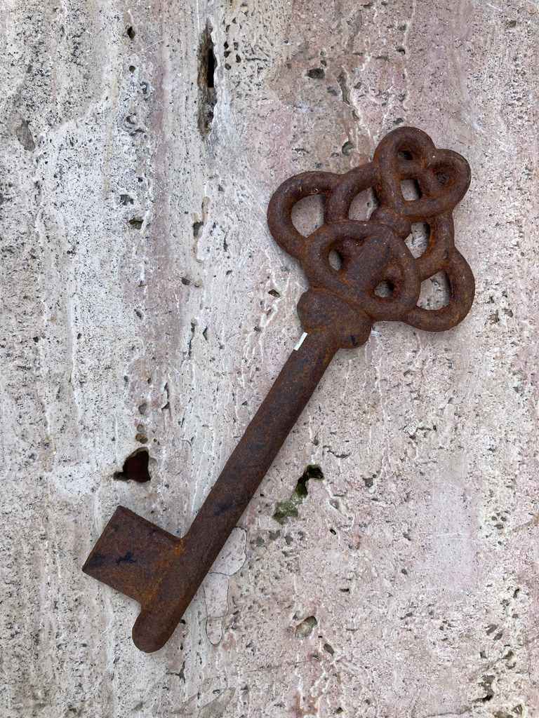 Large cast iron key 
