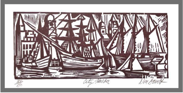 City Harbor - FRAMED - 19/150 by Don Gorvett