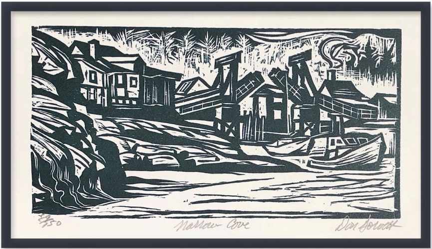 Narrow Cove - FRAMED - 72/150 by Don Gorvett 