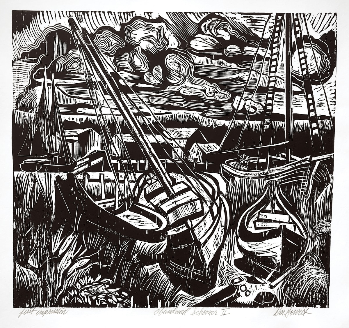 Abandoned Schooners II 3/50 by Don Gorvett 