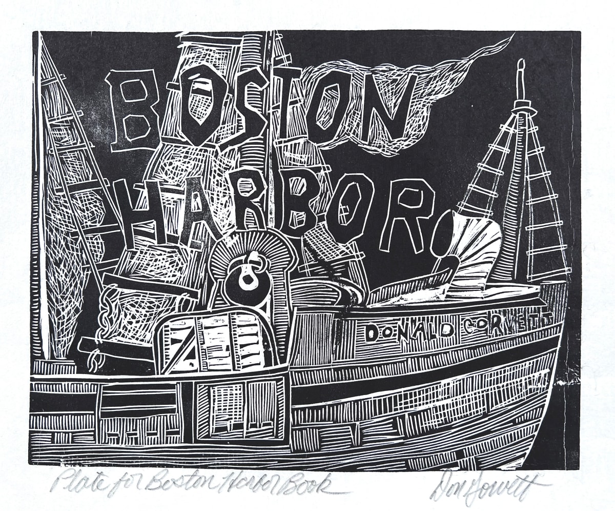 Boston Habor, Plate for Book #2 by Don Gorvett 