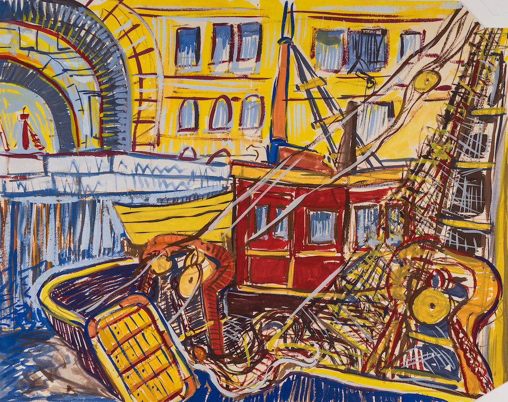 Fishing Dragger, State Pier by Don Gorvett  Image: The Boston State Pier 