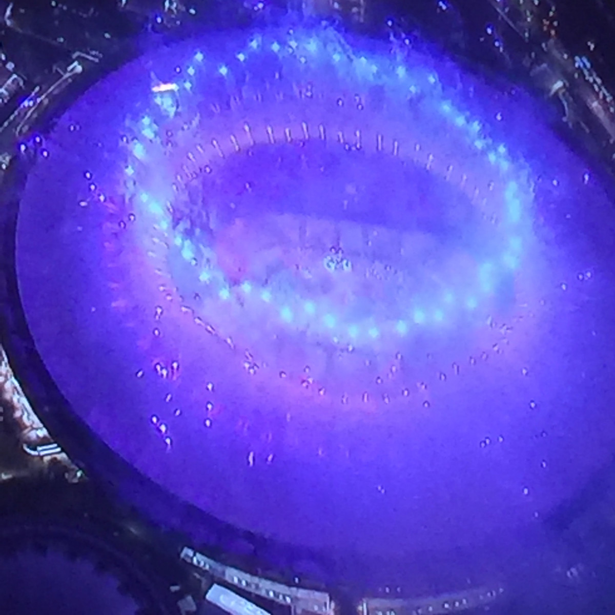 Stadium Lights Blue by Gina Godfrey 