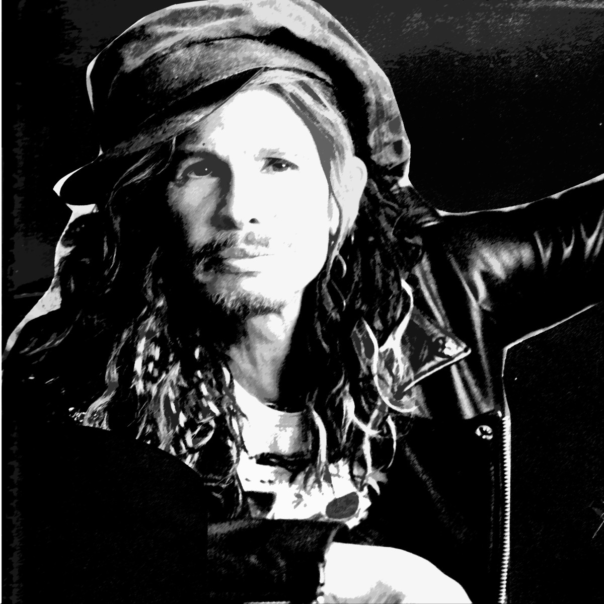 Steven Tyler, Rock Star Black and White by Gina Godfrey Artwork Archive