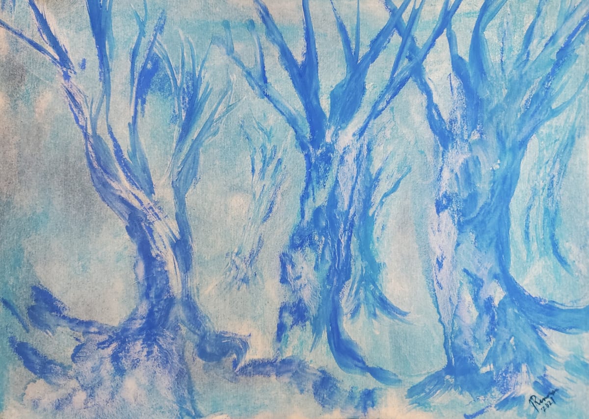 Blue Trees by Joann Renner 