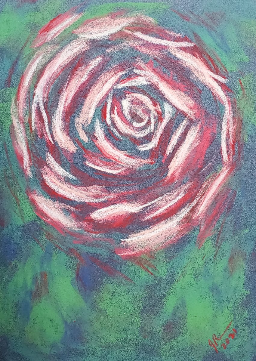 Rose by Joann Renner  Image: Rose 7"H x 5" W unframed pastel on board