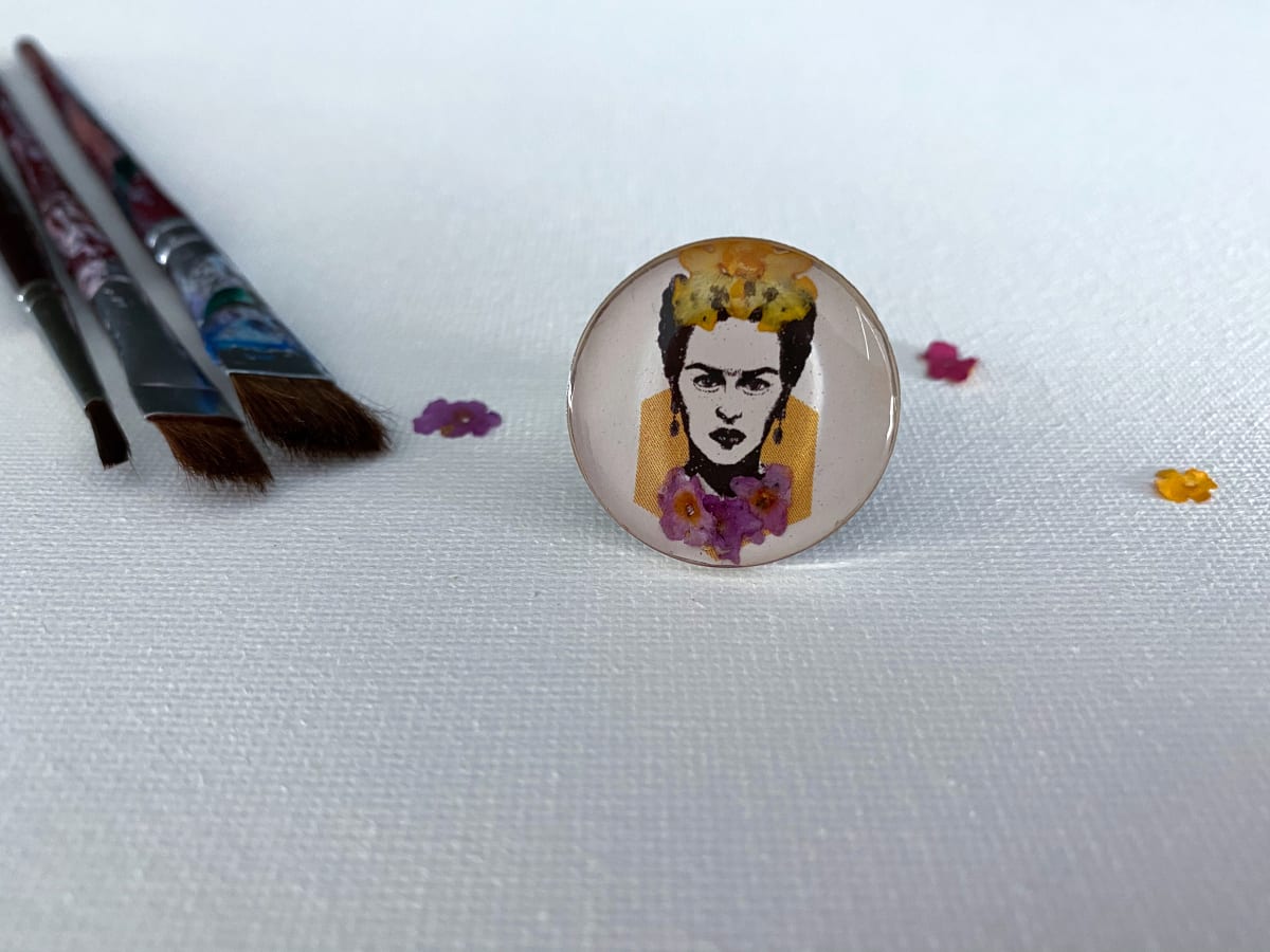 'Frida Kahlo Inspired' Flower Resin Ring 