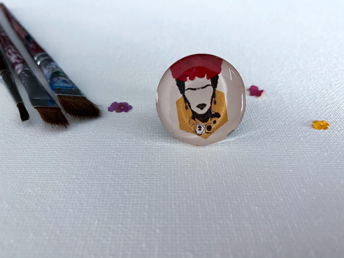 'Frida Kahlo Inspired' Flower Resin Ring 