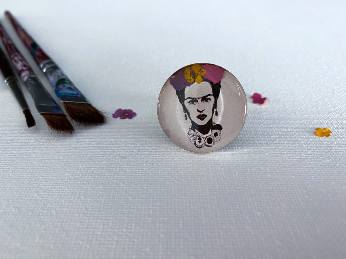 'Frida Kahlo Inspired' Flower Resin Ring 