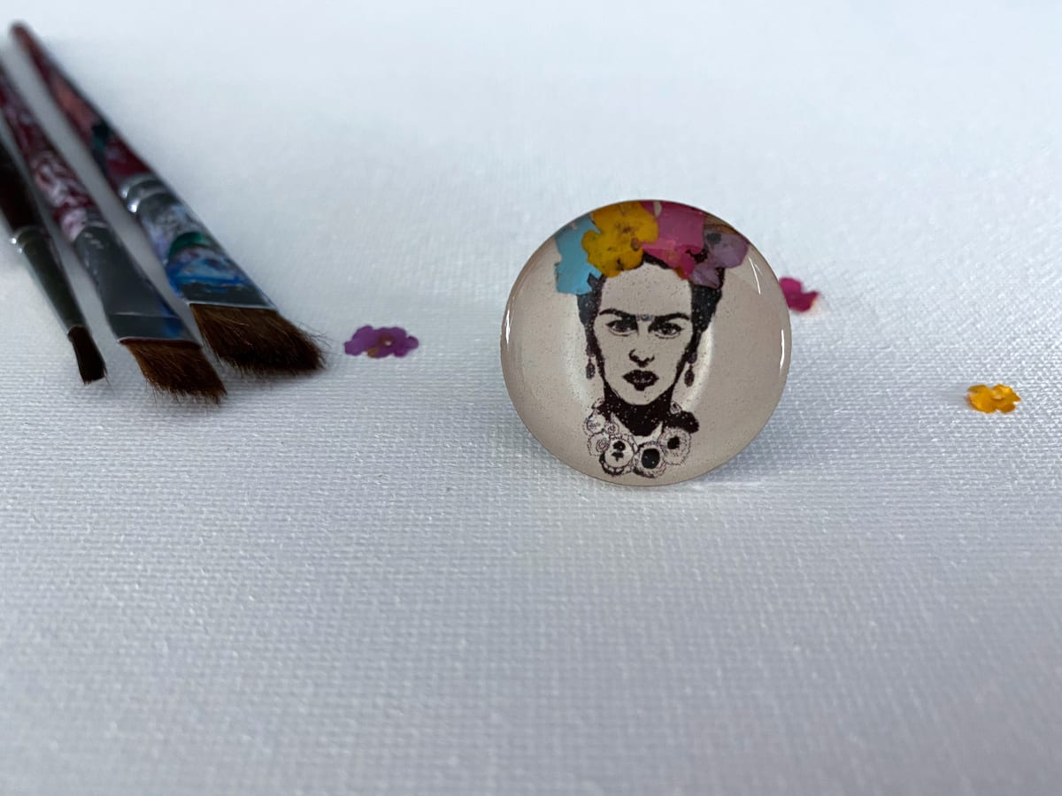 'Frida Kahlo Inspired' Flower Resin Ring 