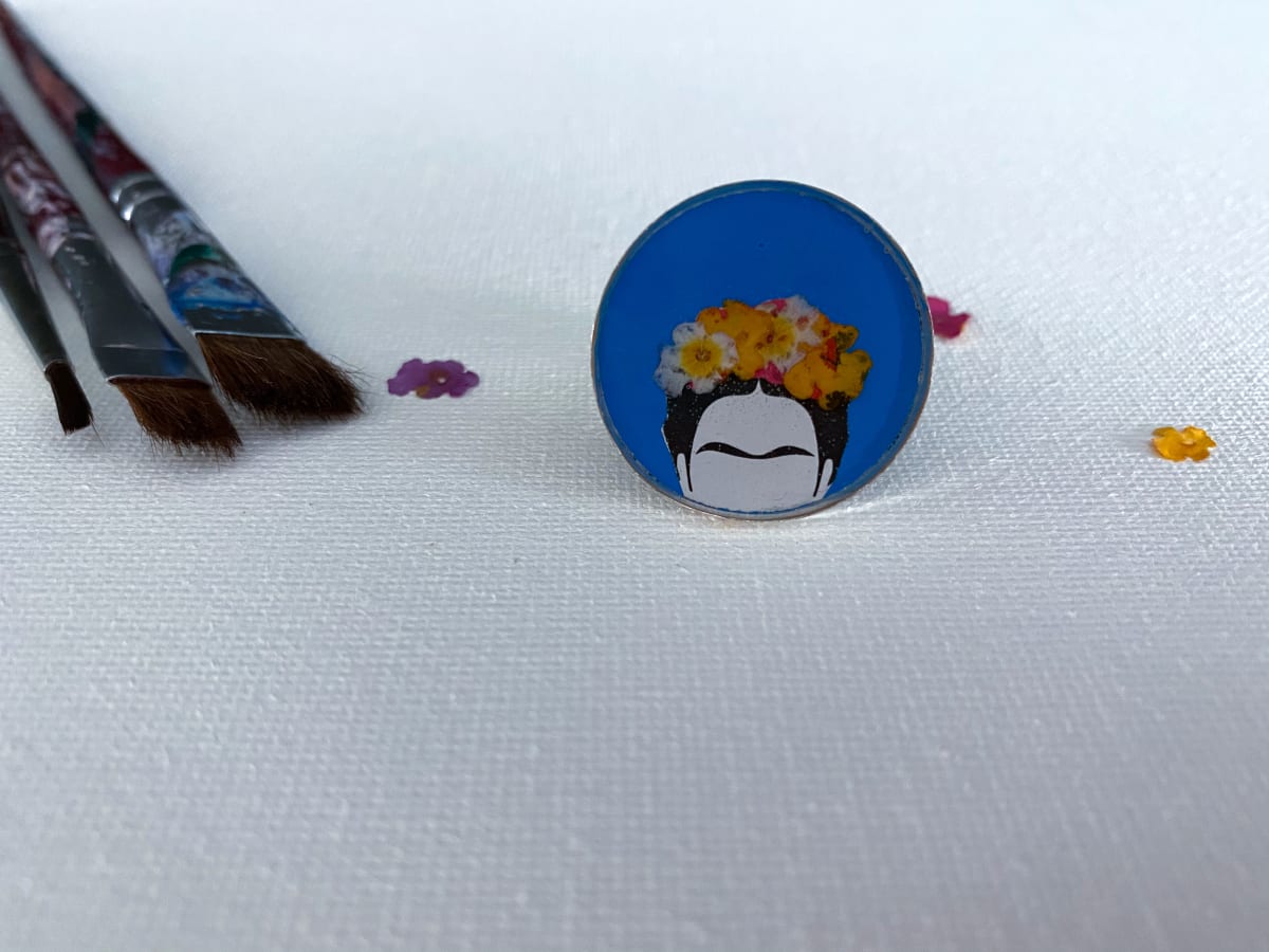 'Frida Kahlo Inspired' Flower Resin Ring 