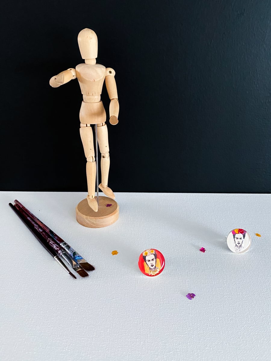 'Frida Kahlo Inspired' Flower Resin Ring 