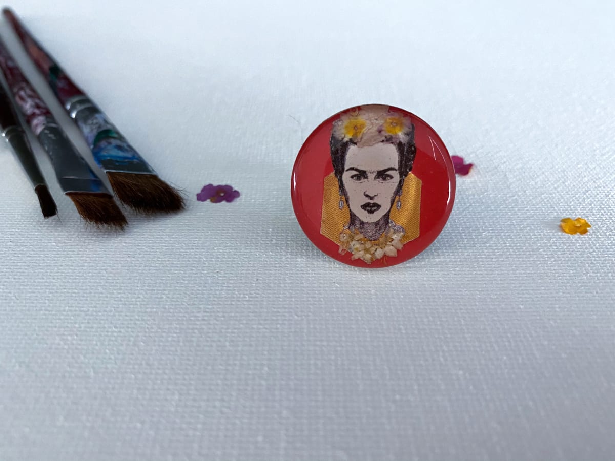 'Frida Kahlo Inspired' Flower Resin Ring 