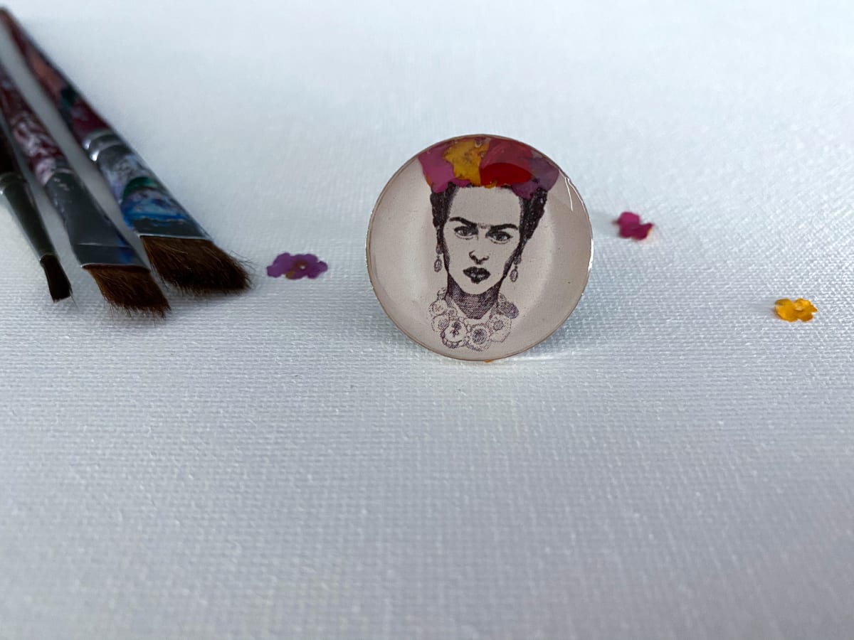 'Frida Kahlo Inspired' Flower Resin Ring 