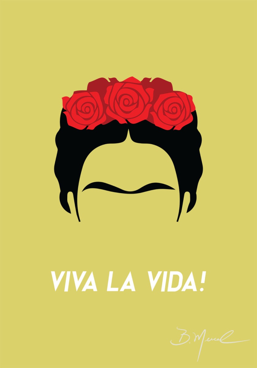 Frida | Viva La Vida! by Bernice Merced  Image: $155 | 14X20 Open Edition - Canvas Gallery Wrap Ready to Hang | Includes Shipping