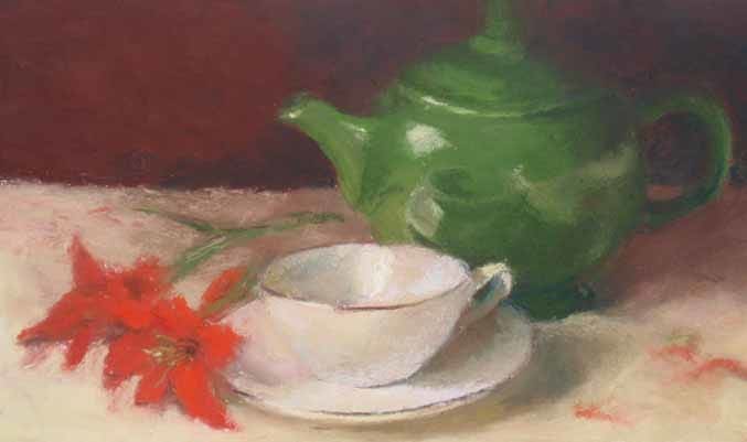 Tea Time (Pastel by Alecia Schmitz, Image 1.