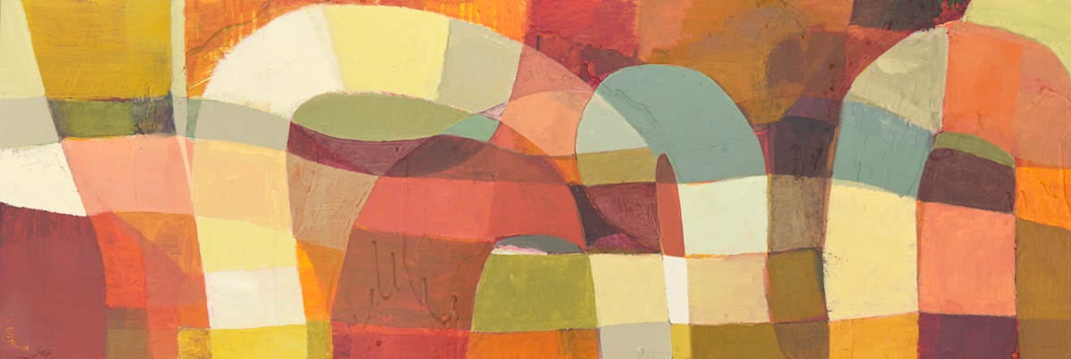 Urs and Stephanie Commission by Aimee Bonham  Image: Final Commission painting 15"x44"