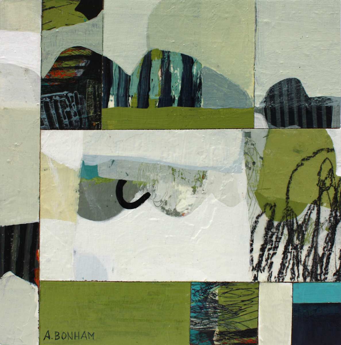 Parts and Pieces by Aimee Bonham  Image: Parts and Pieces 8"x8"