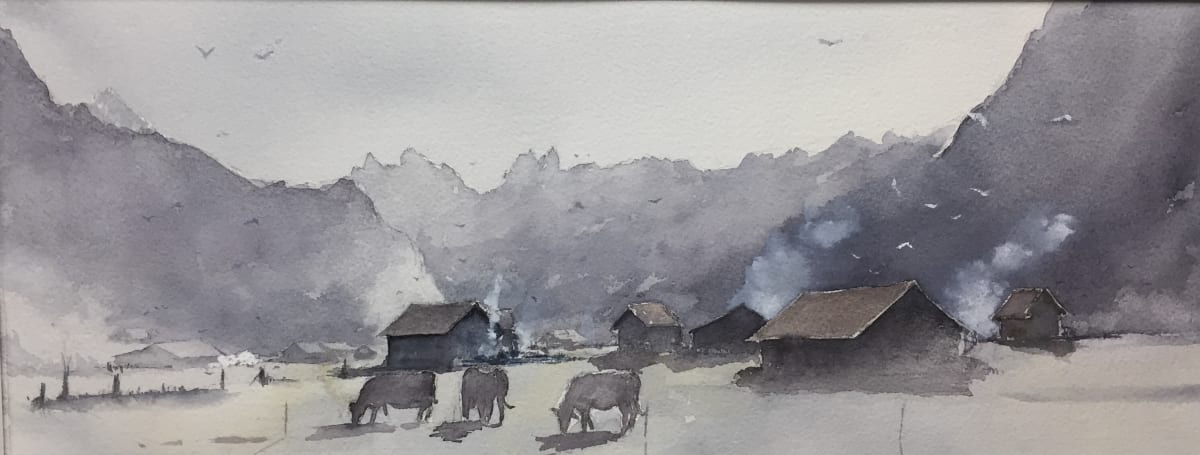 Cows grazing, Image 1.