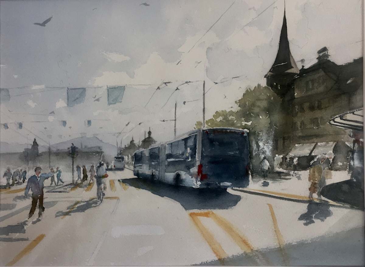 Buss Stop by Ian Clements, Image 1.