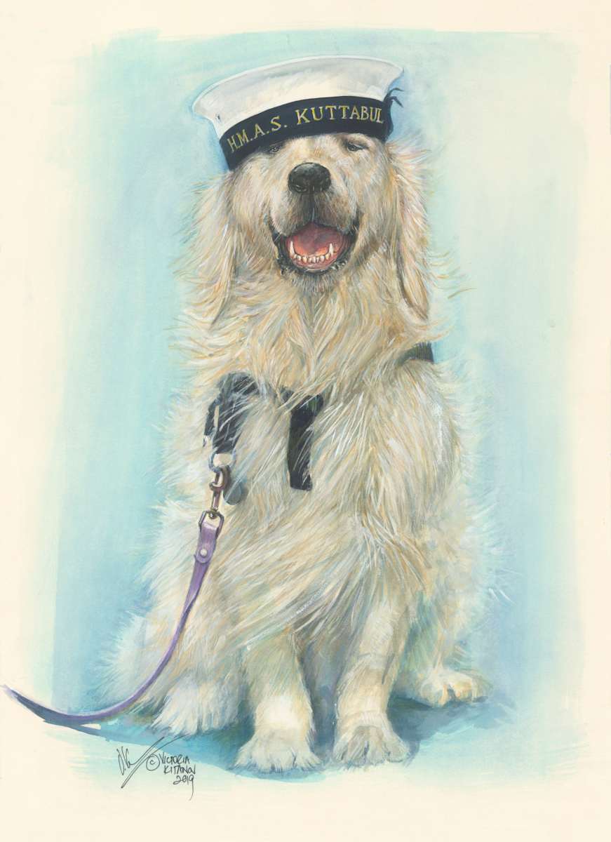 PTSD Assistance Dog, H.M.A.S. Kuttabul, Royal Australian Navy by Victoria Kitanov  Image: HMAS Kuttabul, PTSD Assistance Dog 