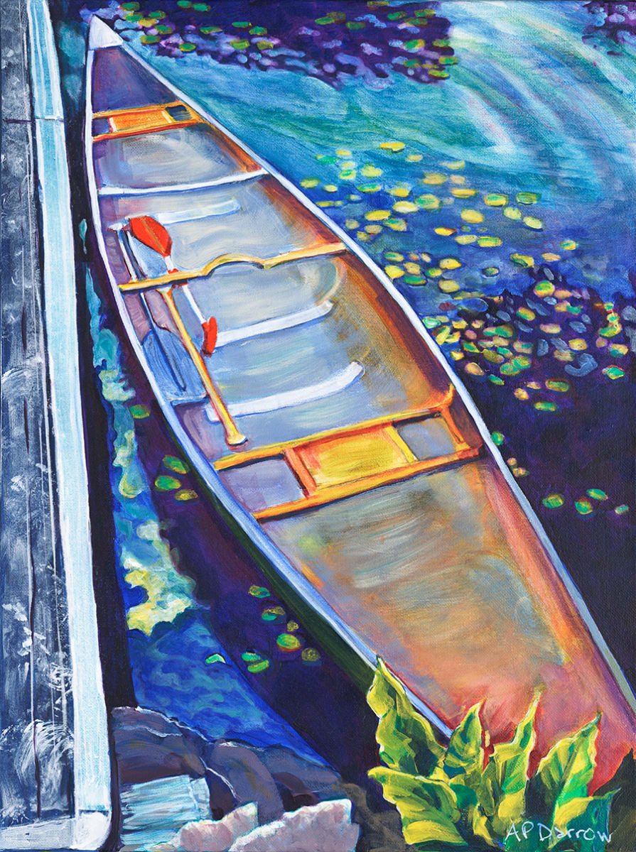Canoe At Rindy's Pond by Alison P Darrow, Image 1.