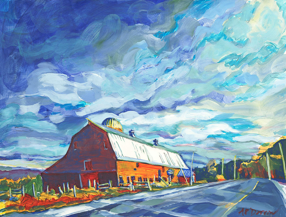 Dairy Barn, Route 7 by Alison P Darrow 