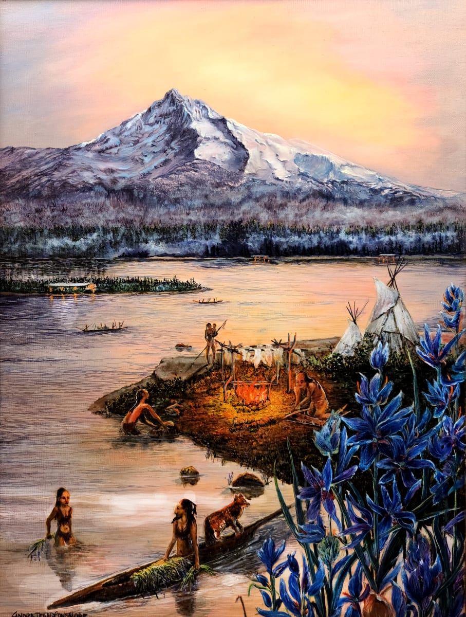 First Nation Indigenous People of Camas, Washington by Sandra Longmore 