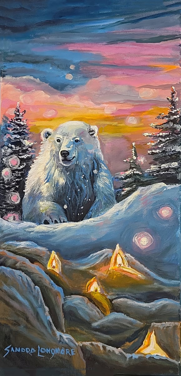Polar Bear Guardian of Twilight magic by Sandra Longmore  Image: Polar Bear Guardian of Twilight magic