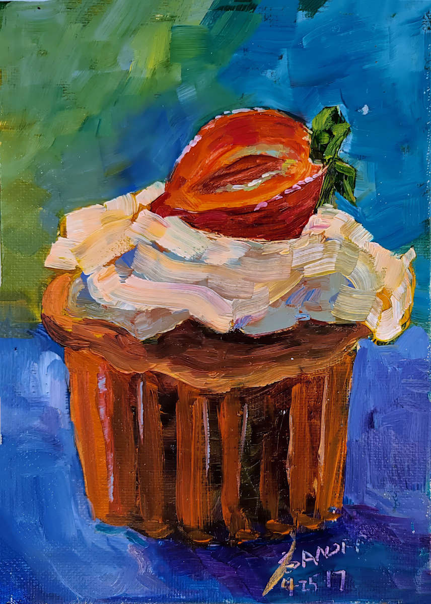 Whipped Cream Cupcake Delight by Sandra Longmore, Image 1.