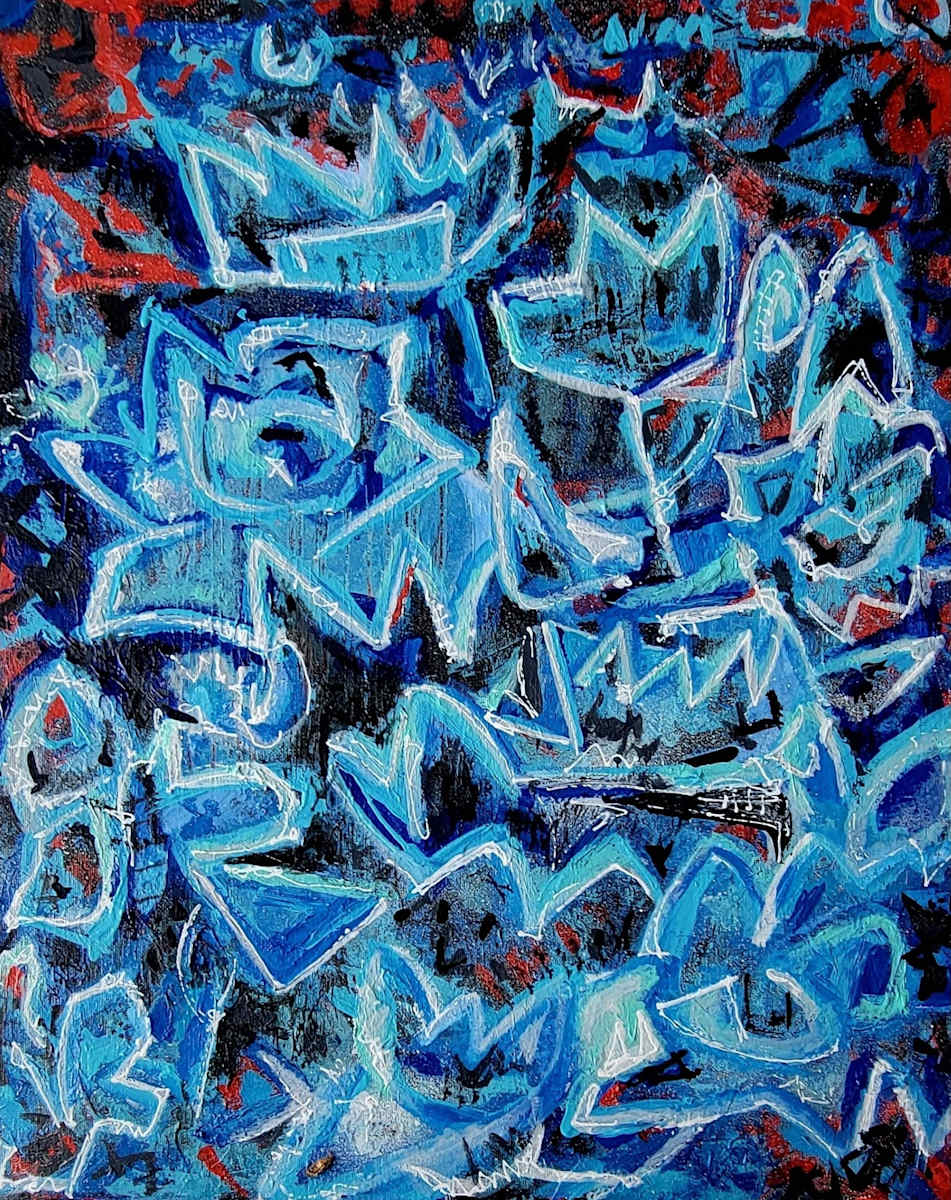 Blue Flowers by Jasmine Leach 