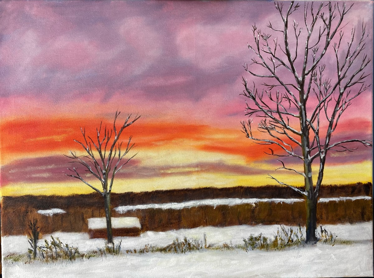 Winter Sunset by Louise Douglas 