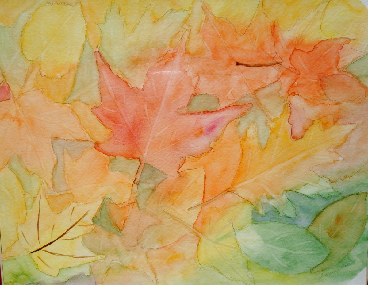 Fall leaves 1 by Louise Douglas 