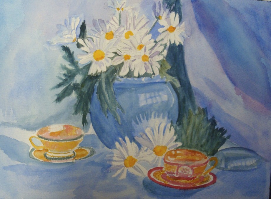 Daisy Still life by Louise Douglas 