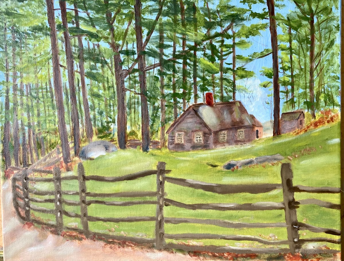 Early Spring Schoolhouse by Louise Douglas 