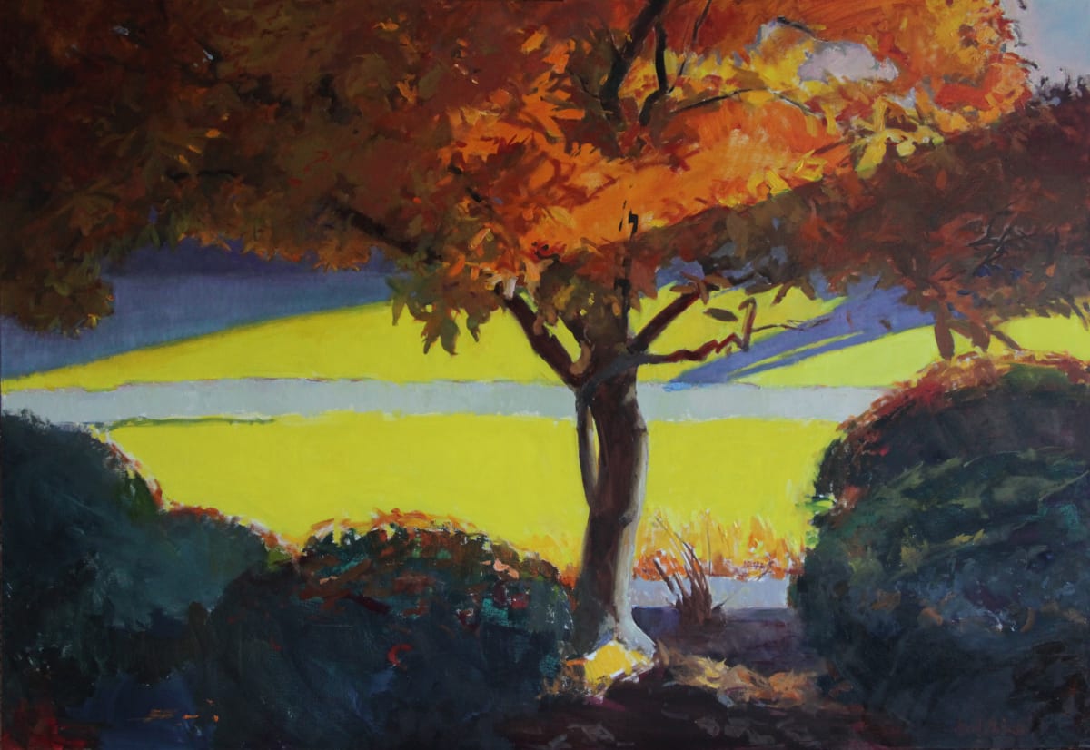 Autumnal Alignment by Abigail McBride  Image: My largest Plein Air landscape to date. Worked on it in the fall for about 3 years. Still tweaking it.