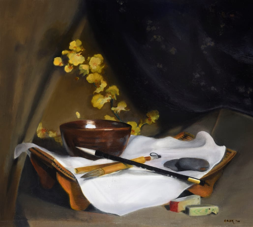 Still Life with Chinese Brushes by Carolyn Kleinberger 