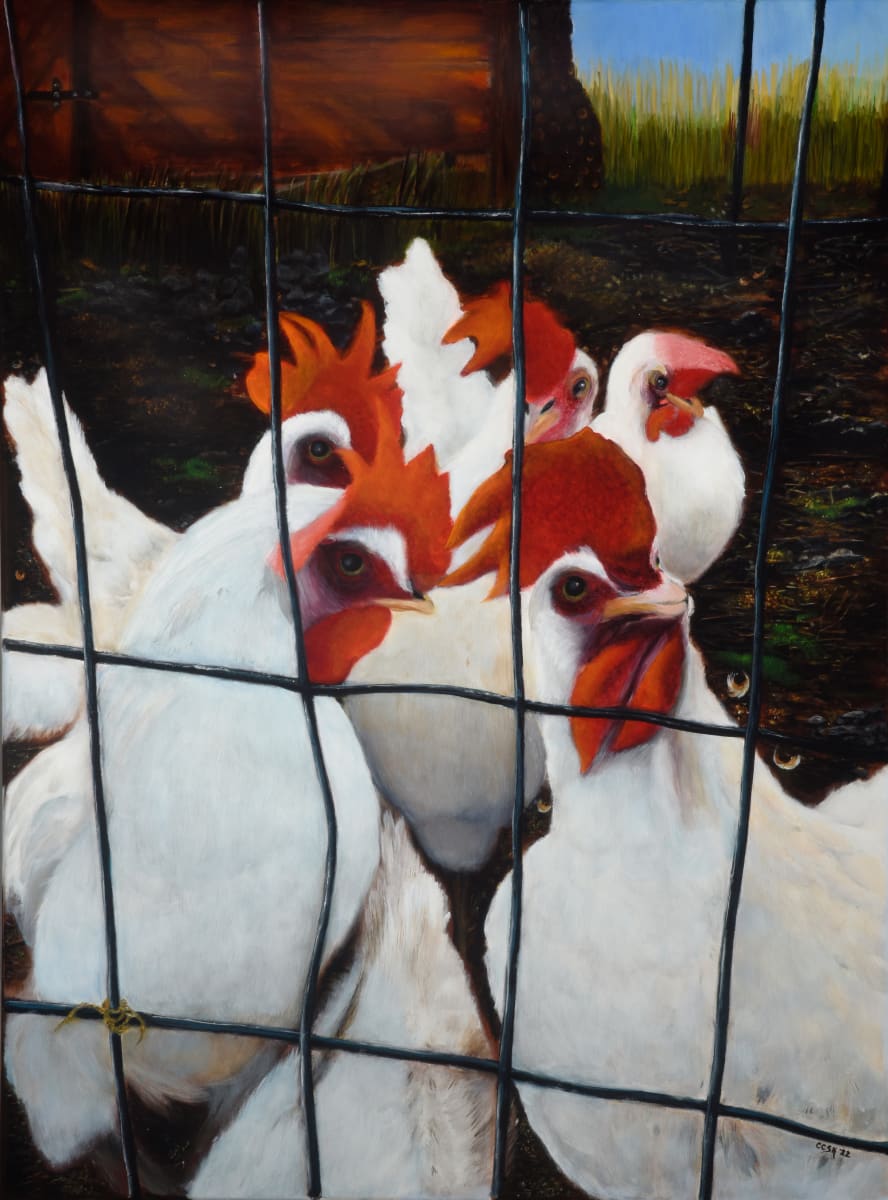 Roosters with Attitude by Carolyn Kleinberger 