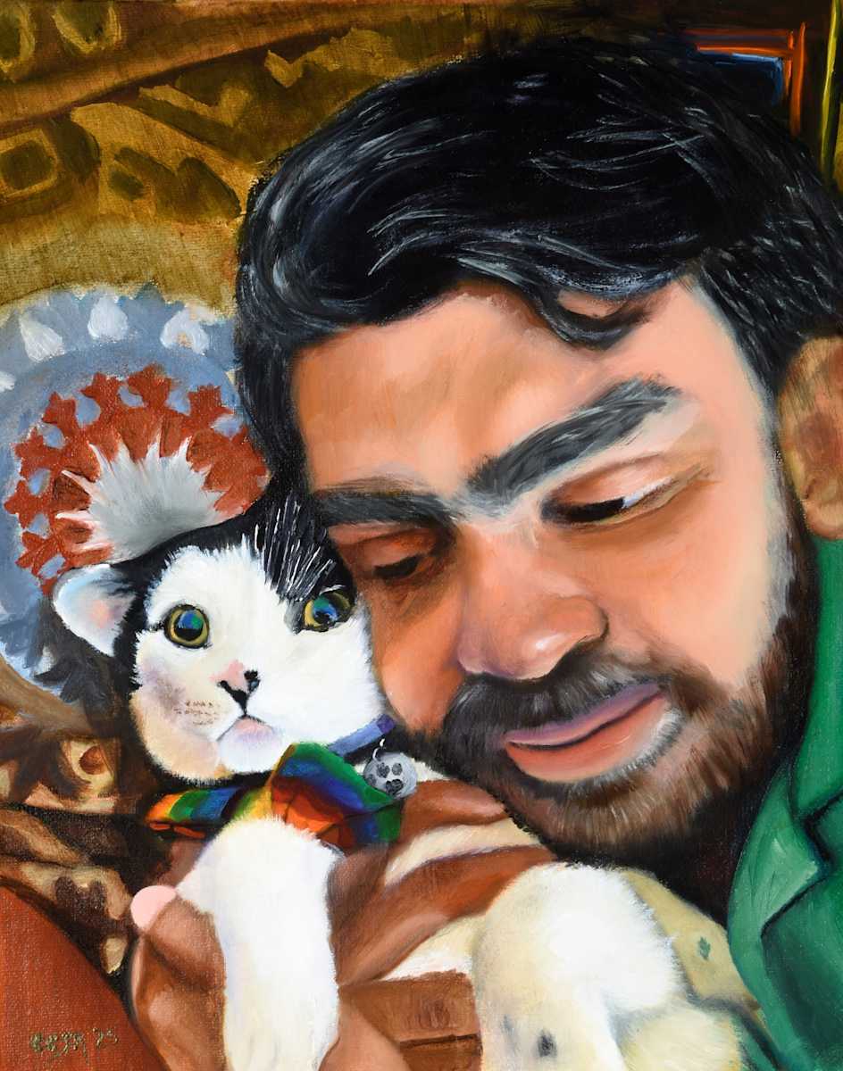 Chidi the Cat and His Dev by Carolyn Kleinberger, Image 1.