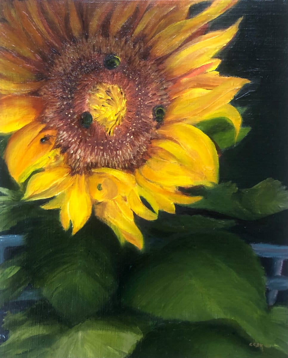 Sunflower and a Trilogy of Bees by Carolyn Kleinberger 