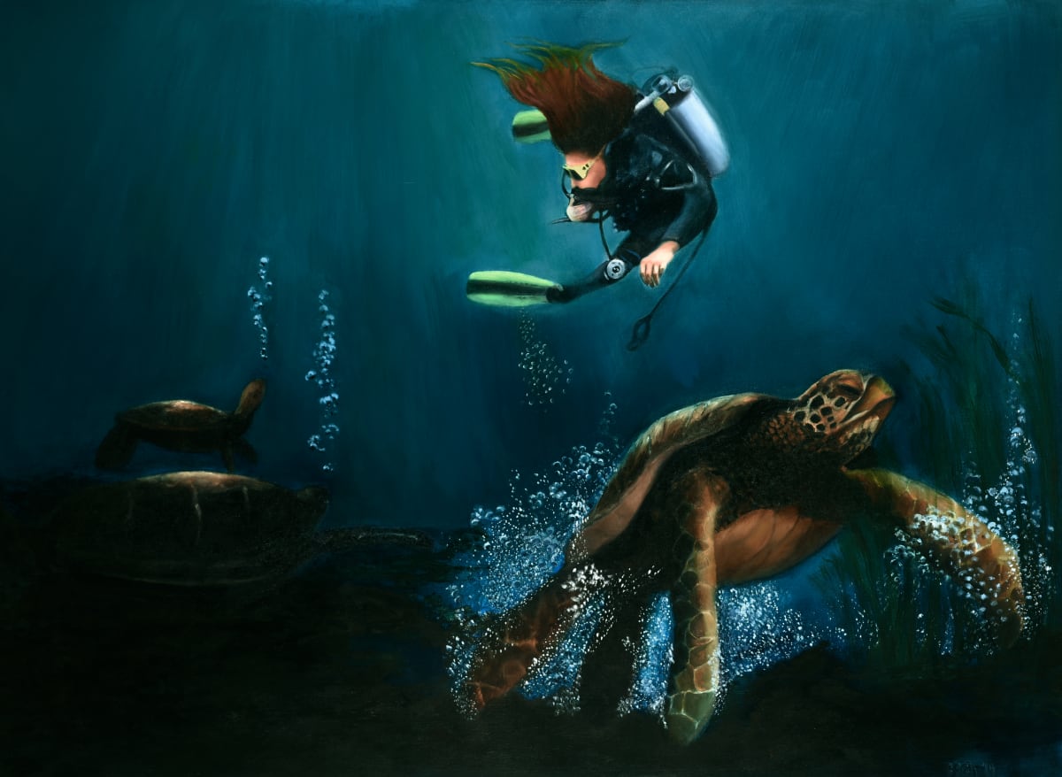 Swimming With Turtles by Carolyn Kleinberger  