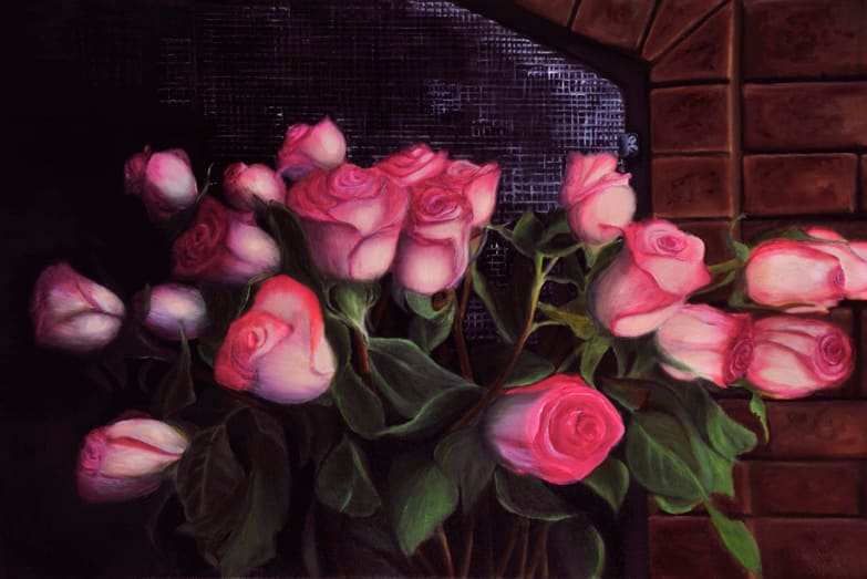 Blushing Roses by Carolyn Kleinberger 