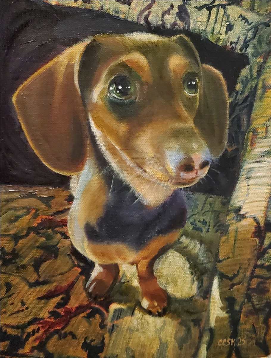 Royal Pose In A King Sized Chair by Carolyn Kleinberger 
