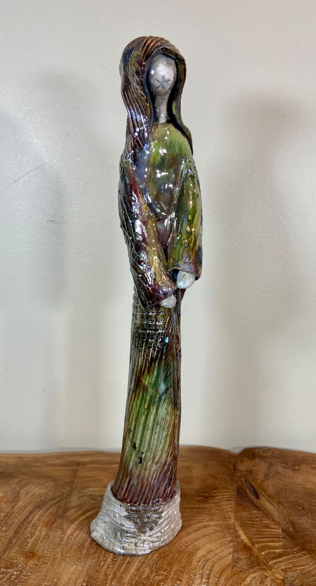 Tall figure by Mariana Sola  Image: Raku tall figure